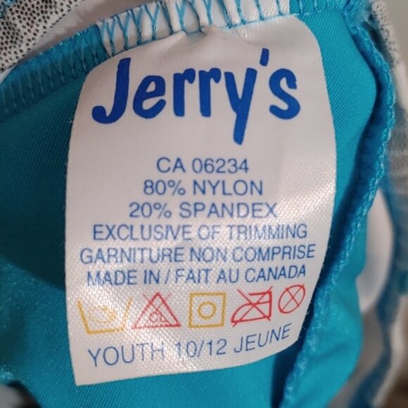 Jerry's dance figure skating blue silver ruffle skirt skort youth size 10/12 - Picture 5 of 7